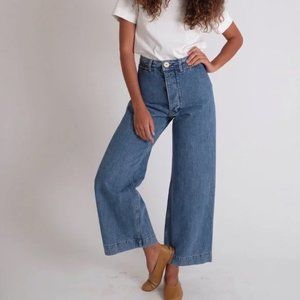 Jesse Kamm Denim Sailor Pants, size 8
